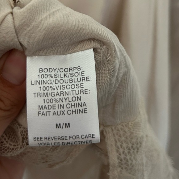 Cami NYC The Racer Lace Beige Lace 100% Silk Cami Top size medium 90s preppy - Picture 14 of 16